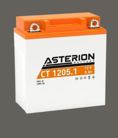 AKÜ: Asterion CT1205-1 12V 5Ah AGM Kapalı Bakımsız Motosiklet Aküsü