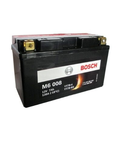 AKÜ: Bosch M6008 12V 7Ah AGM YT7B-BS Motosiklet Aküsü
